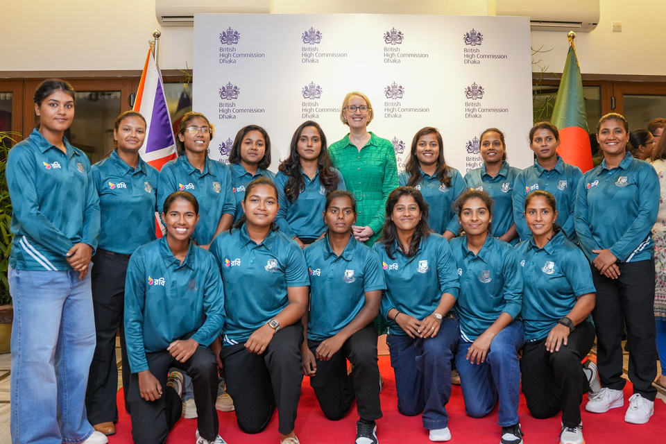 A Alta Comissão Britânica Dhaka hospeda a recepção de envio para a equipe de críquete do Bangladesh mulheres antes da Copa do Mundo T20 do ICC