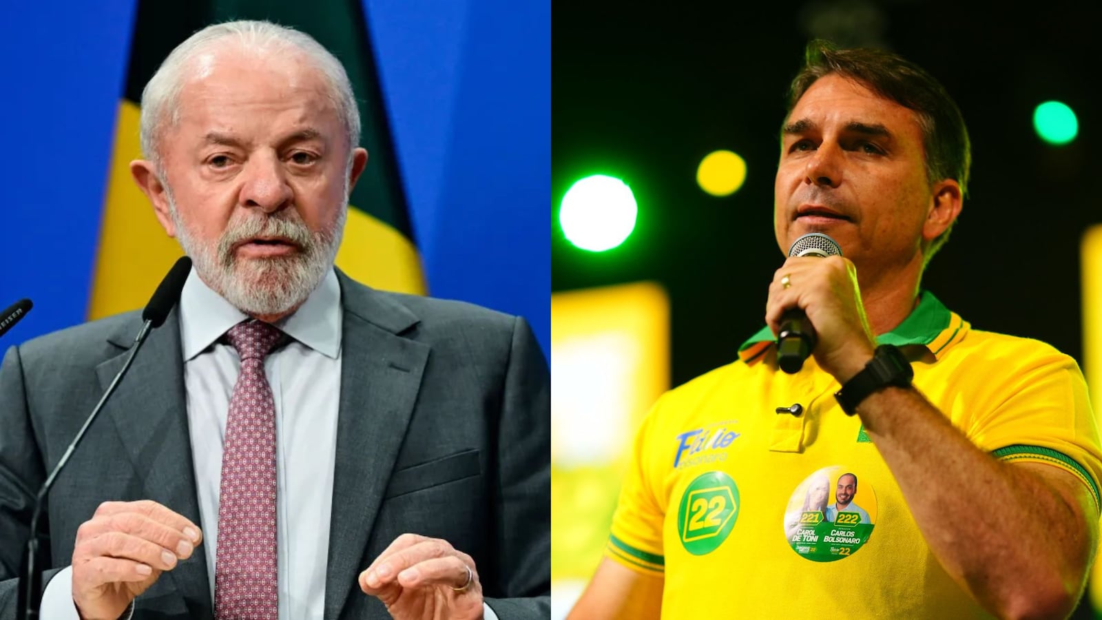 Lula e Flávio Bolsonaro lideram a corrida presidencial no Grande ABC, em São Paulo Fabian Bimmer/Reuters/Charles Vieira/Campanha Flávio Bolsonaro - Montagem R7