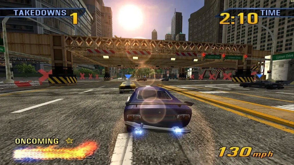 Burnout 3: Takedown era um jogo de corrida repleto de batidas e danos causados durante as corridas — Foto: Divulgação/Electronic Arts