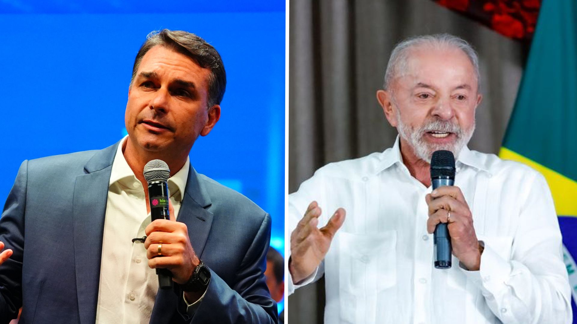 Na TV, Flávio Bolsonaro foca eleitorado feminino, e Lula exalta aprovação do fim da escala 6x1