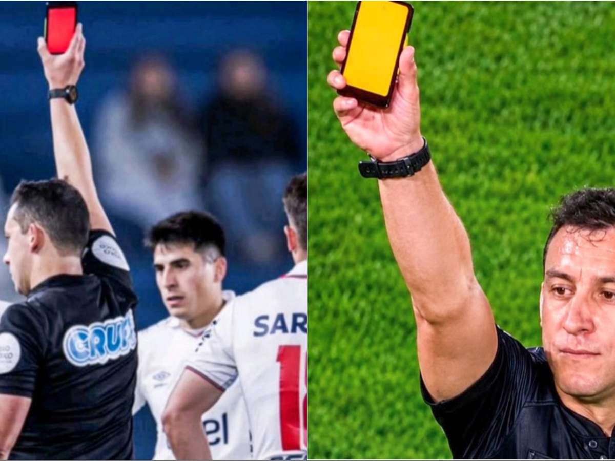 Conheça a tecnologia do “cartão virtual” no futebol uruguaio; árbitro estreou novidade com expulsão