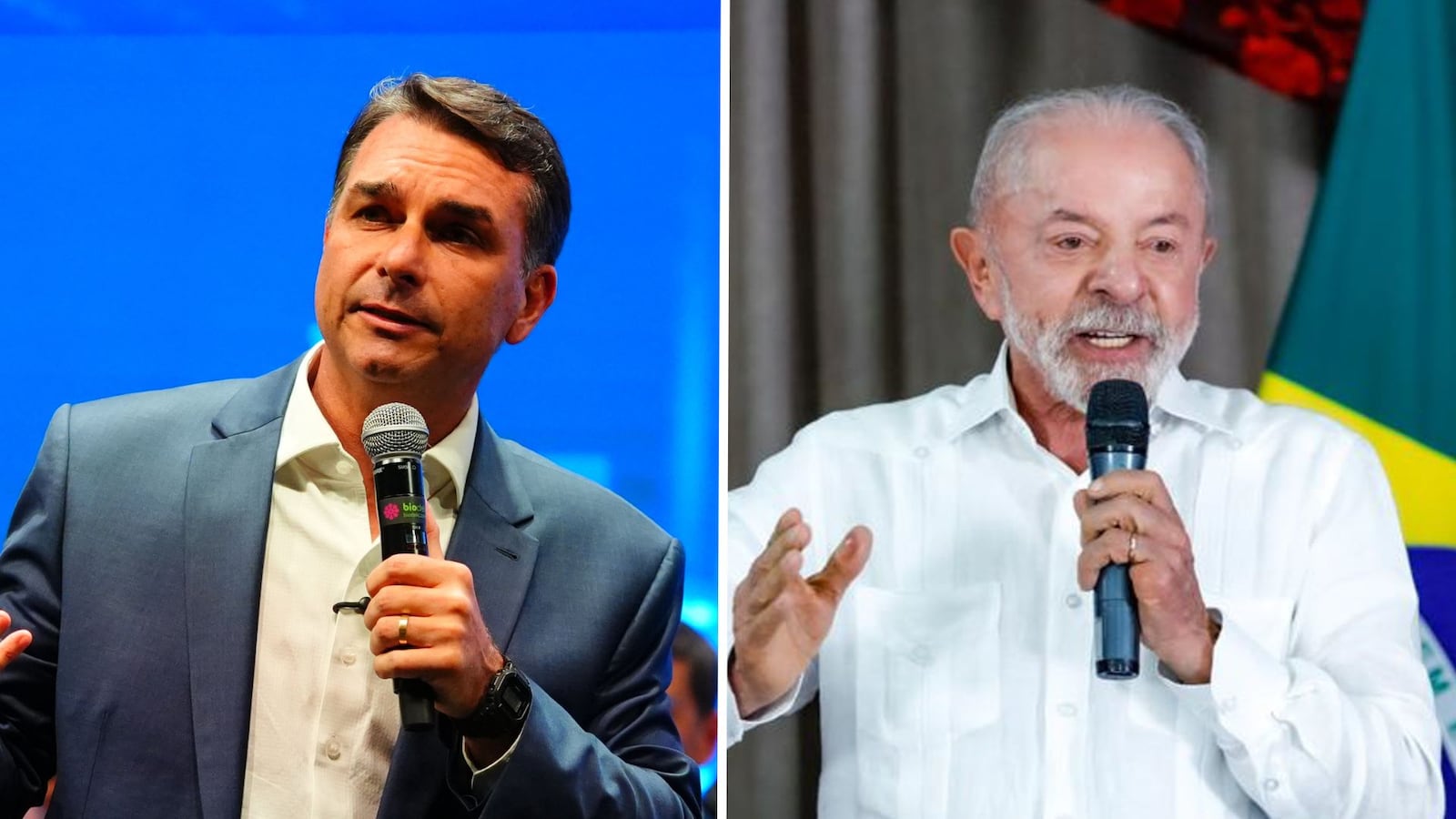 Flávio Bolsonaro (PL) busca eleitorado feminino e Lula (PT) exalta fim da 6x1 Vittor Sales/Divulgação Flávio Bolsonaro - 13.10.2026; Ricardo Stuckert/Divulgação Lula - 05.10.2026