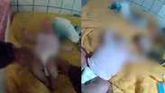 Veja resgate de gêmeos de 7 meses deixados sozinhos em casa no interior de SP; pais são presos