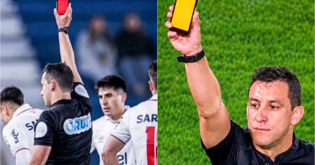 Conheça a tecnologia do “cartão virtual” no futebol uruguaio; árbitro estreou novidade com expulsão