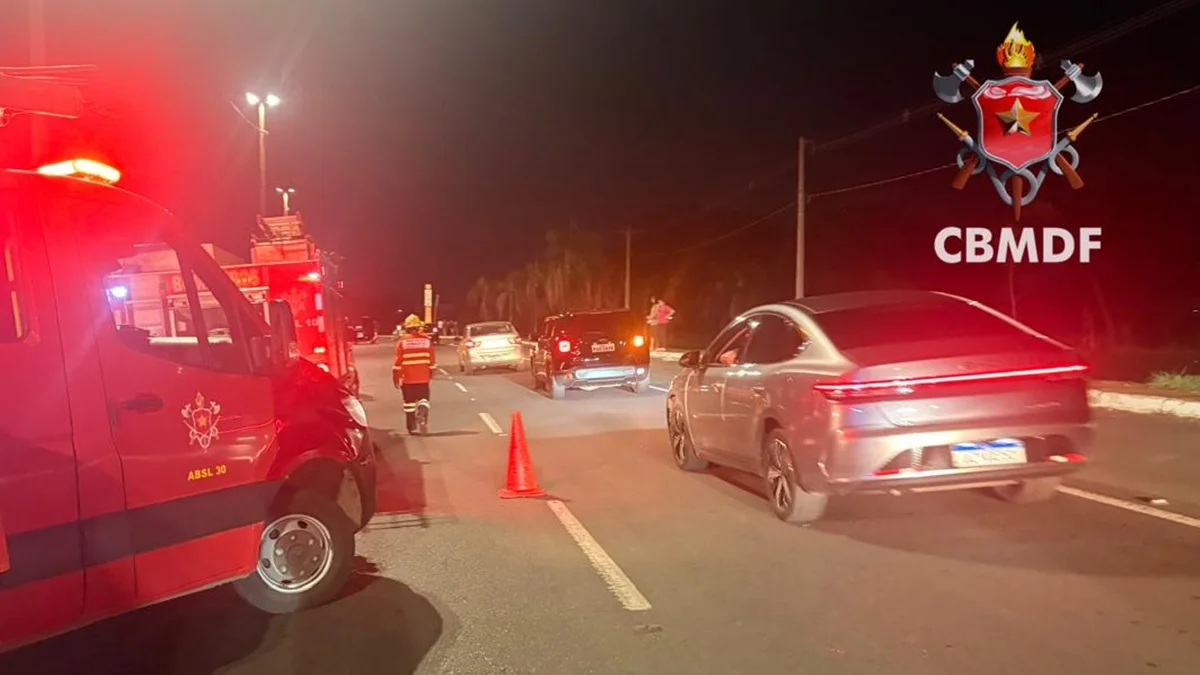 Homem morre após cair de moto e sofrer parada cardíaca na Ponte JK